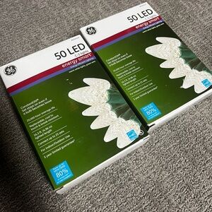 Two boxes 50 led c-5 energy smart Christmas lights warm white